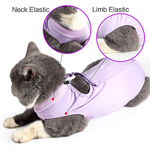 image for DOTON Cat Recovery Suit for Male and Female Surgical Post Surgery Soft