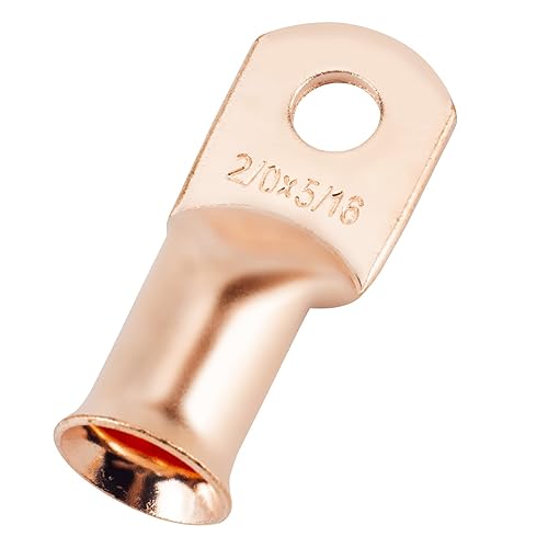 Terminal de anillo de batería resistente, conectores de calibre 00, terminales de alambre de cobre 20 AWG, terminales de anillo de cobre, terminales