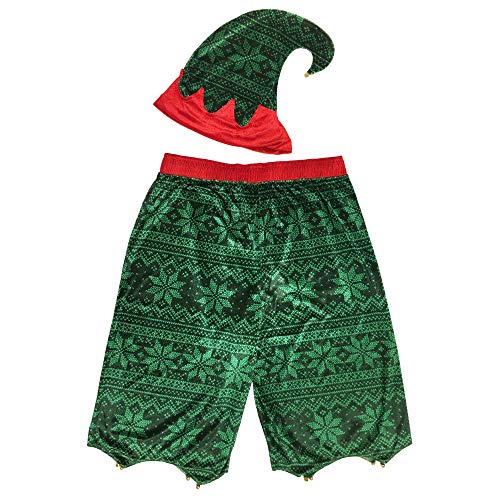 Secret Santa Men's Two Piece Holiday Sleep Hat and Sleep Pajama Shorts2