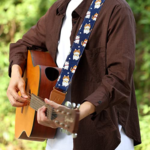 Sangle de guitare, Sangles en coton japonais pour guitare acoustique avec extrémités en cuir véritable pour guitare… - Les Beatles, Paul McCartney, John Lennon, RIngo Starr, George Harrison Sangle de guitare, Sangles en coton japonais pour guitare acoustique avec extrémités en cuir véritable pour guitare… – Image 5