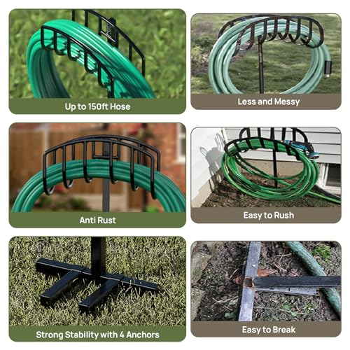 image for Winpull Garden Hose Holder Detachable Heavy Duty Metal Water Hose Hang