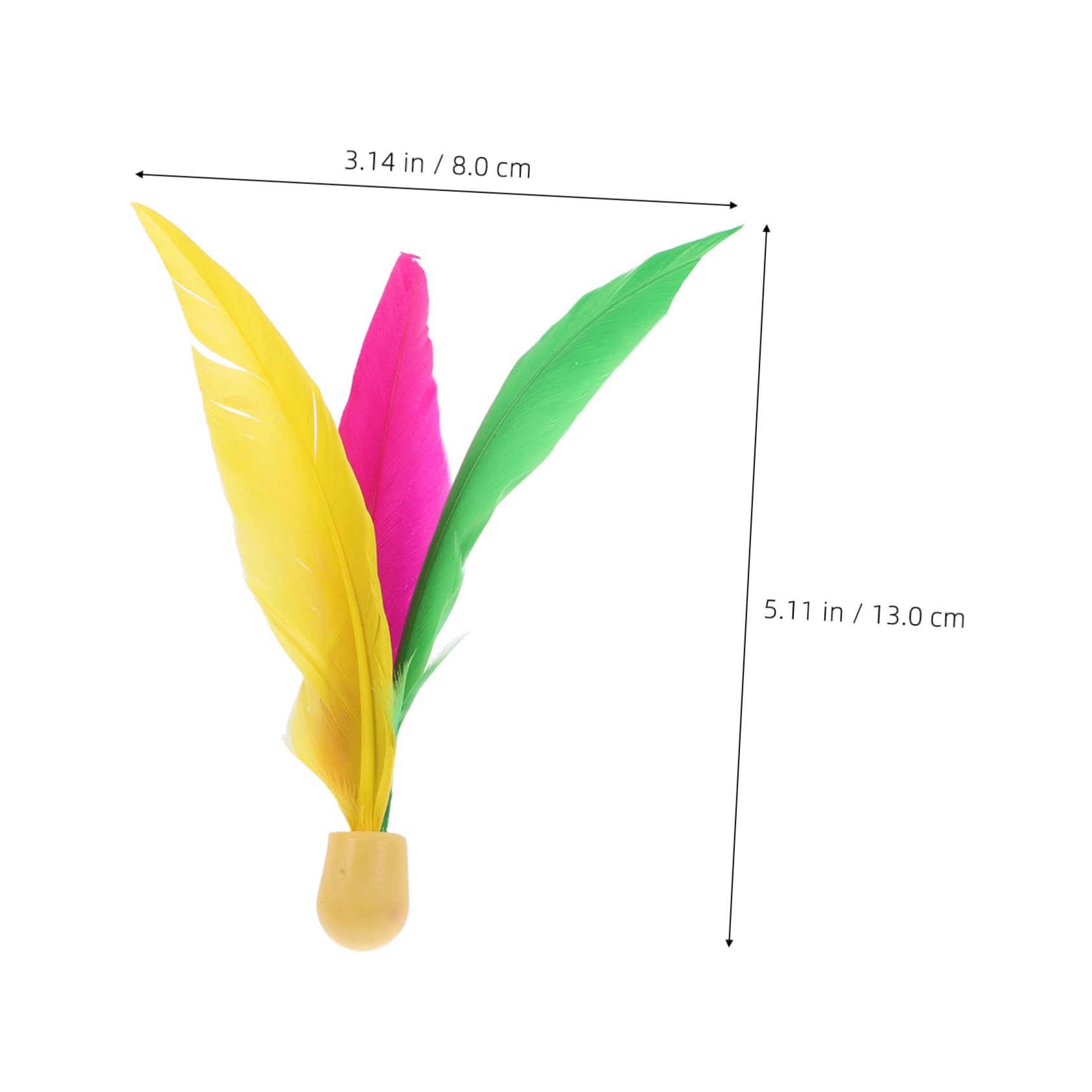 POPETPOP 6 Pack Long Hair Badminton Shuttlecocks Replacement Balls High Elastic Rubber Head for Boys and Girls Adults Outdoor Games