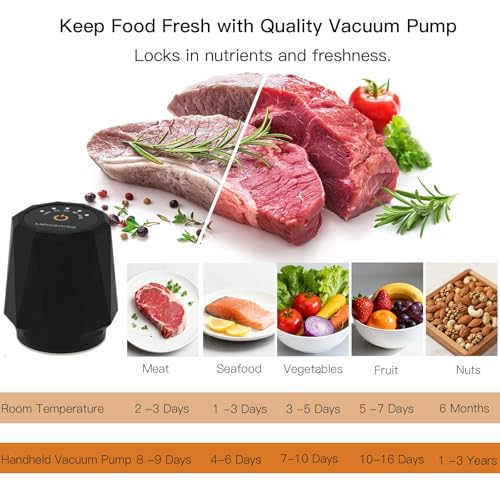 Image of Vacuum Sealer for Sealing Food, Handheld Vacuum Pump (2)