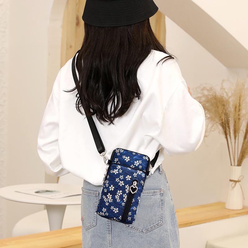 Image of JANKS Small Crossbody Bag for Women - Mini Phone Purses with Crossbody Strap and Wallet - Nylon Arm Bag