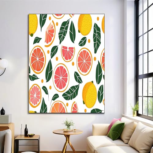 Cuadro moderno en lienzo de pomelo infantil 60x80cm sin marco para el dormitorio de los niños