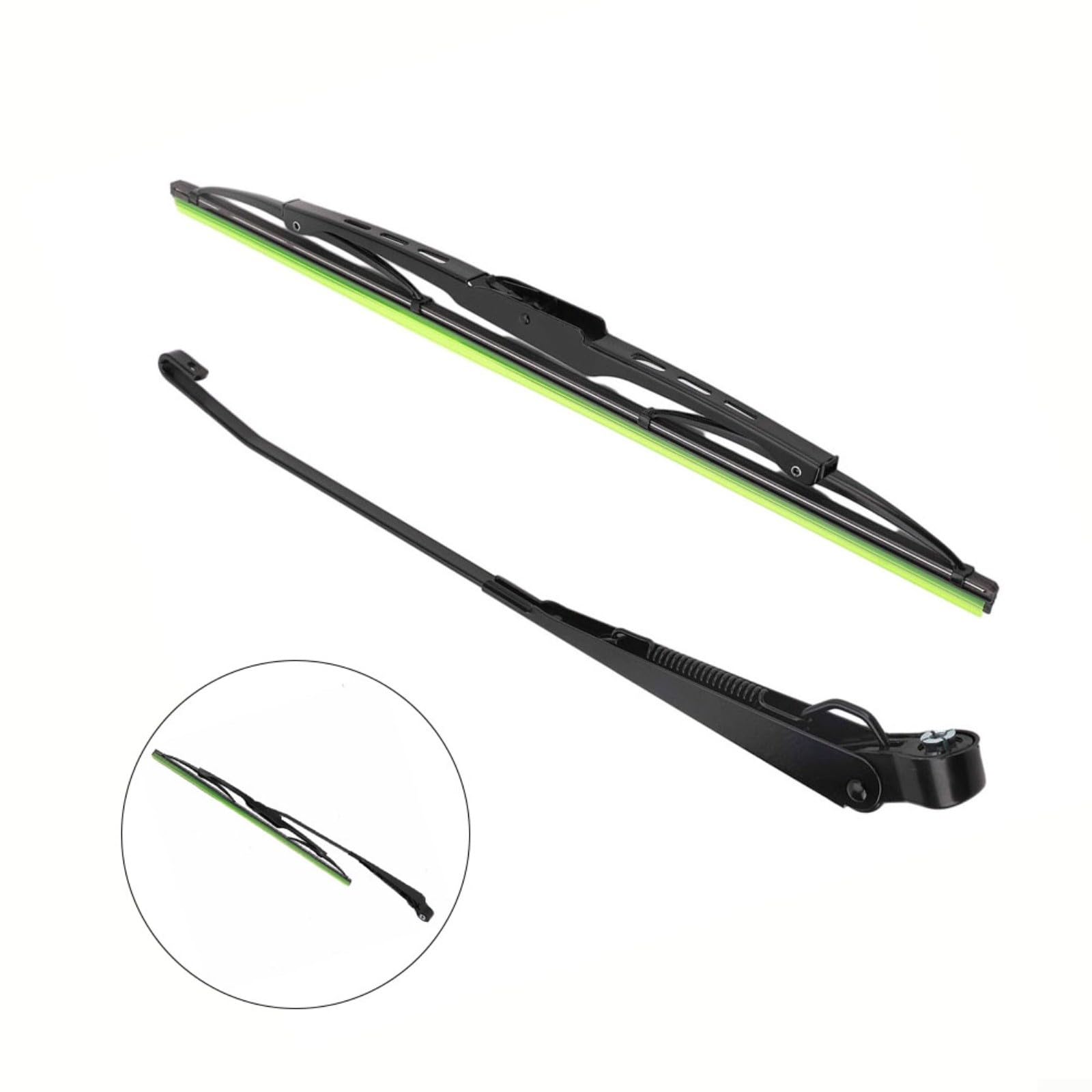 Set di tergicristalli da 400 mm, 12 V e spazzole tergicristallo, per trattore, barca, camper