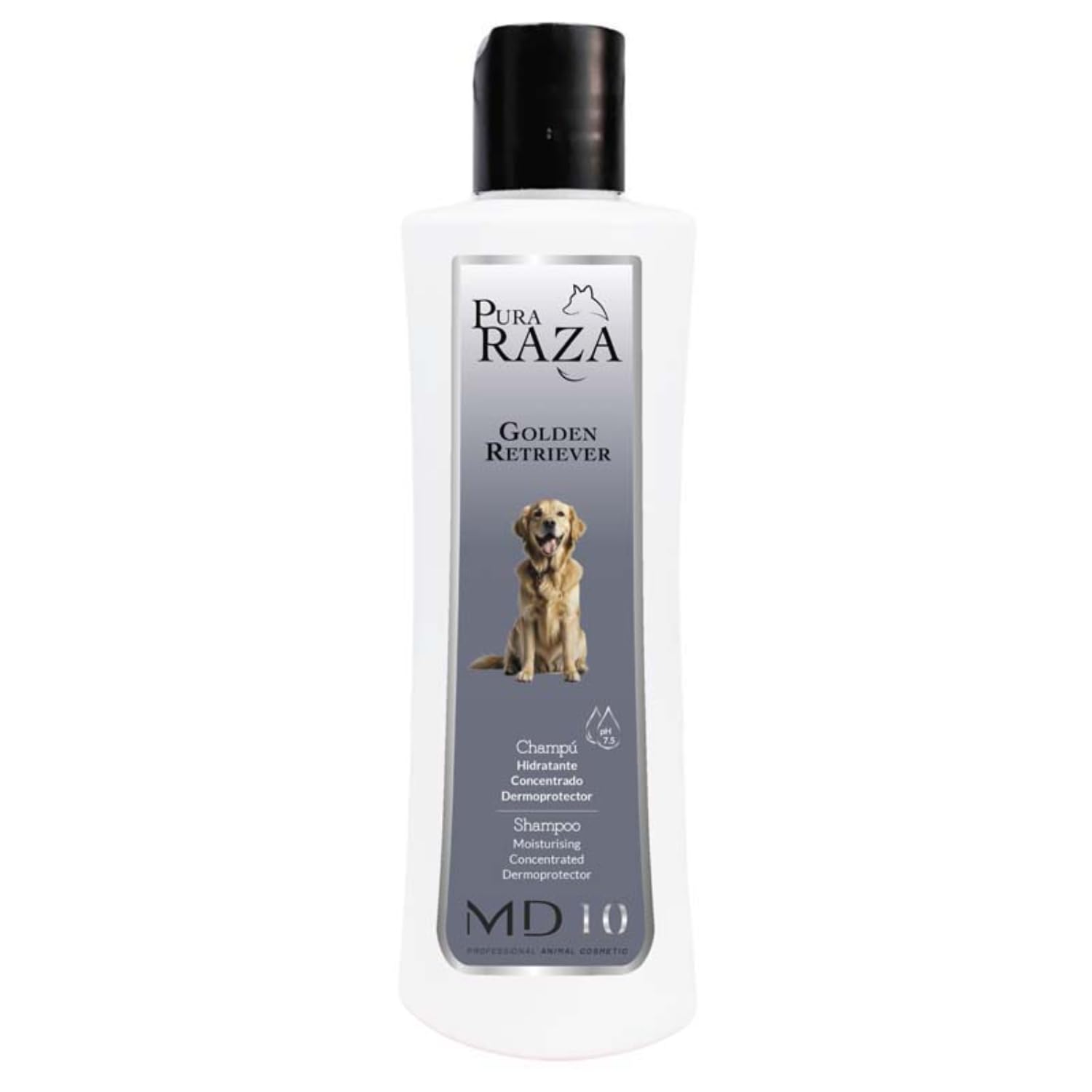 Champú para Golden Retriever - Champú para Perros Hidratante y Dermoprotector Vitamina D-Pantenol - Activos Desenredantes - Aspecto Sedoso - Vegano - Fabricado en España - 5 L - MD-10 COLLECTION