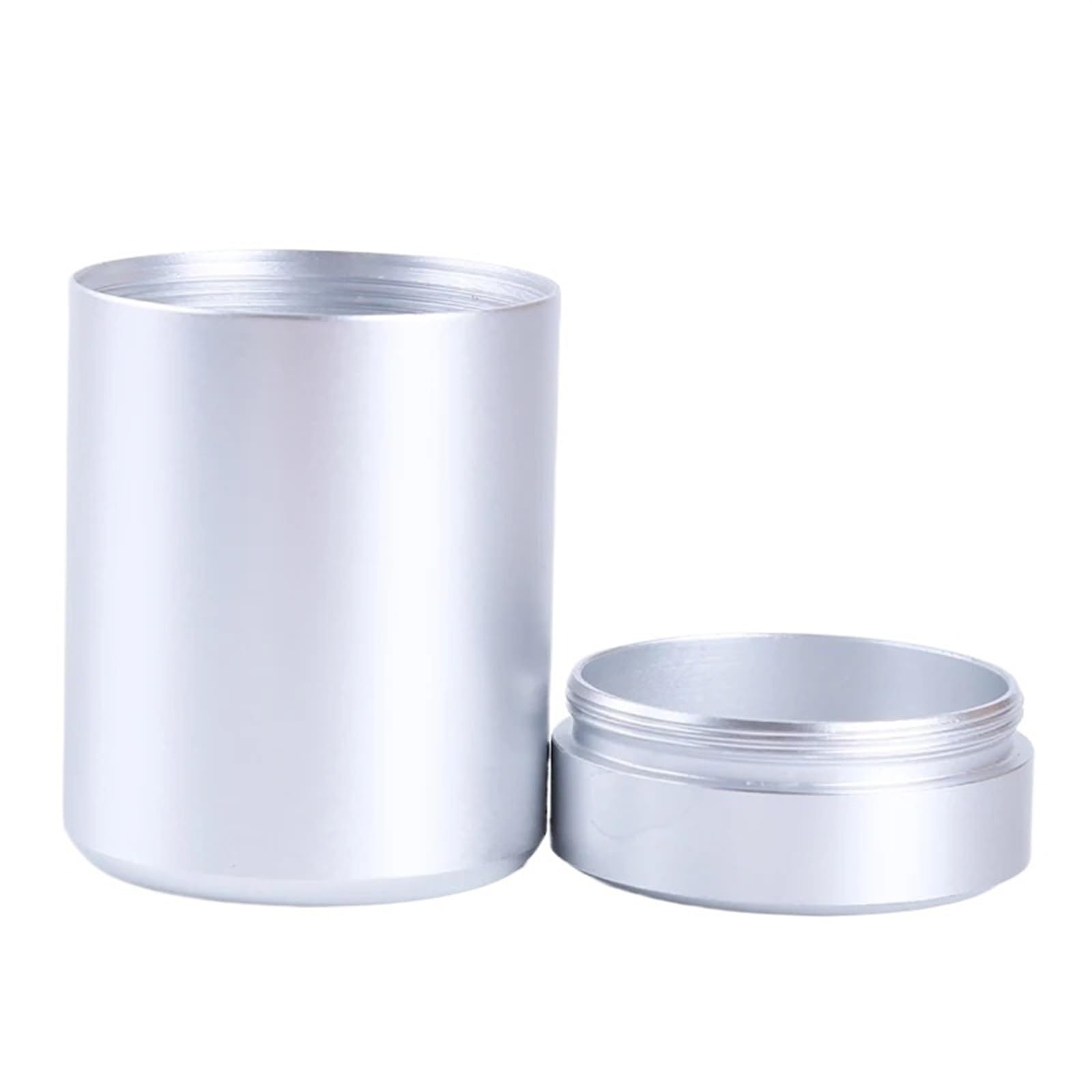 AYWTIUN tea storage jars Metal Airtight Container Aluminum Herb Stash Sealed Can Tea Jar Storage Boxes(Silver)