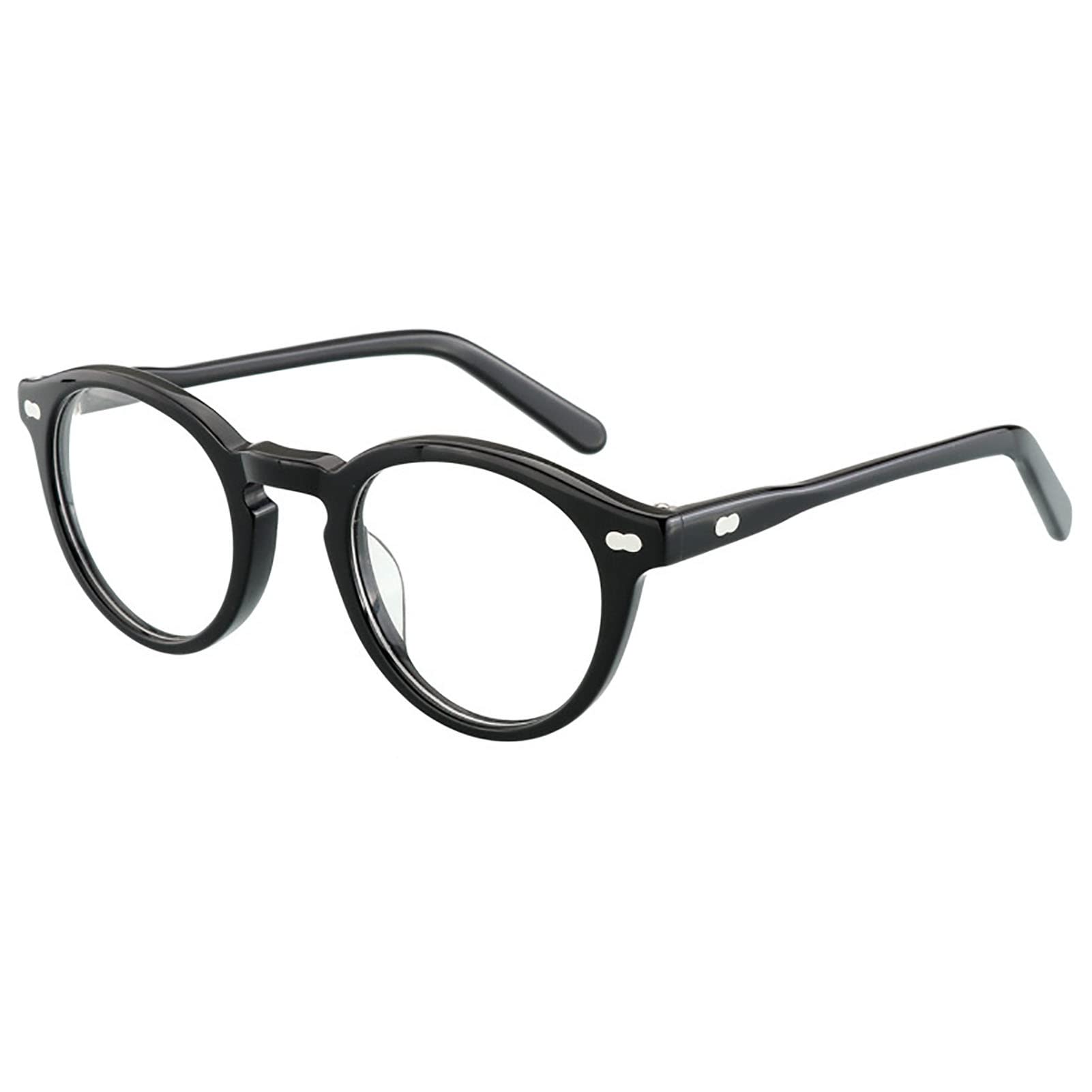Occhiali da Lettura con Piastra retrò, Occhiali Comodi HD Fotocromatici, per Uomini E Donne Lettori Leggeri Anti-affaticamento (Color : Black, Size : +2.00)
