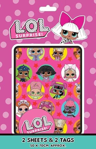 Lol Surprise Wrapping Paper 2 Sheet 2 Tags Birthday Gift Wrap image 4