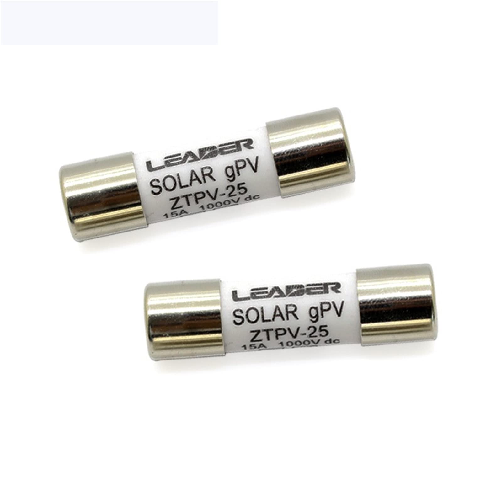 20 sztuk/opakowanie, 1000 V, 10 x 38 mm, 2 A, 6 A, 8 A, 12 A, 15 A, 25 A, 30 A, 32 A, 32 A, DC-PV, do ochrony systemów solarnych PV (6 lat)