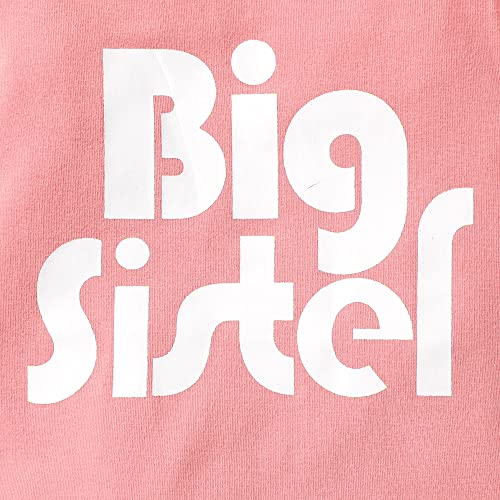 Image of Big Sister Shirt Big Sister Announcement Toddler T Shirts Promoted to Girls Outfit Ruffle Sleeve Shirt Sleeveless Top Blouse