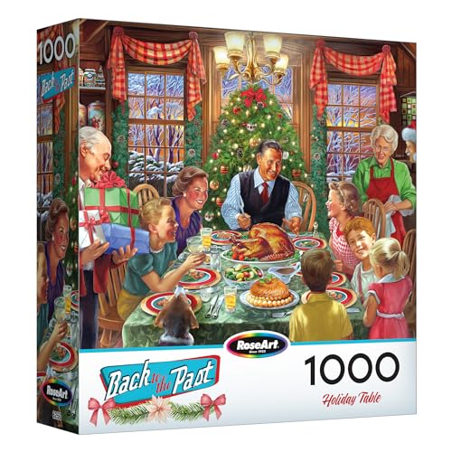 RoseArt - Back to The Past - Holiday Table - Rompecabezas de 1000 piezas para adultos miniatura 1