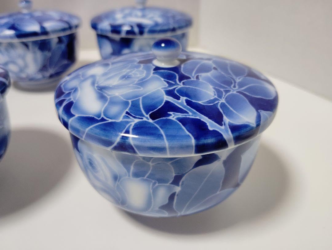 Amazon | 深川製磁 古代バラ 蓋付湯呑み 4客 | ノーブランド品