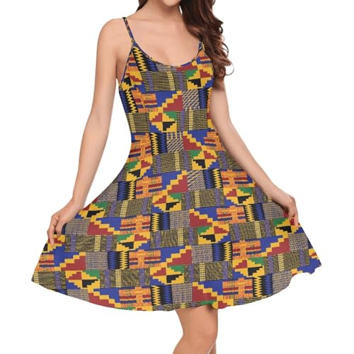 Image of Coloranimal Women's Summer Sleeveless Casual Swing Dresses with Loose Fit Beach Sundress