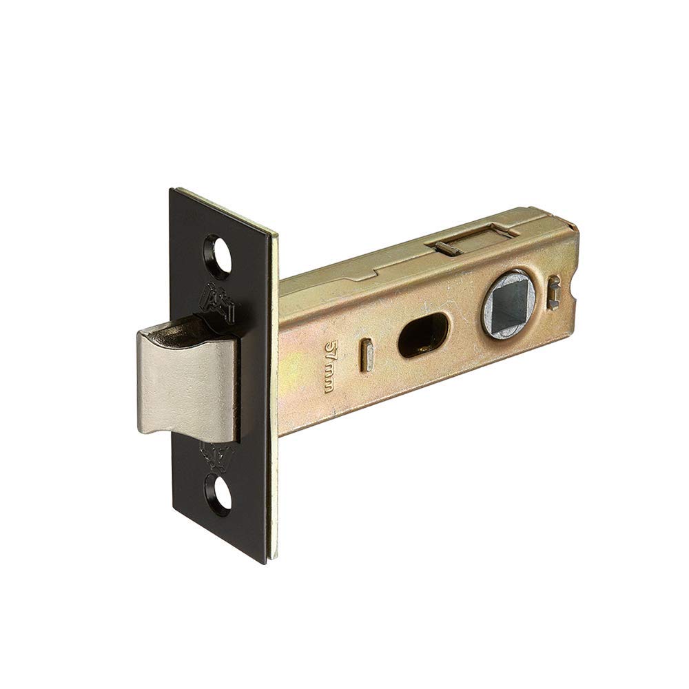 Access Hardware Black Tubular Mortice Latch In Matte - 76Mm / 57Mm Backset