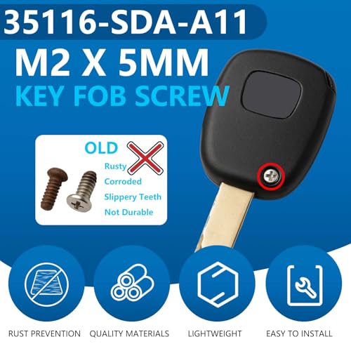 Image of M2 x 5mm Key Fob Screw Compatible with Honda Key Remotes Since 2003 Replace 35116-SDA-A11