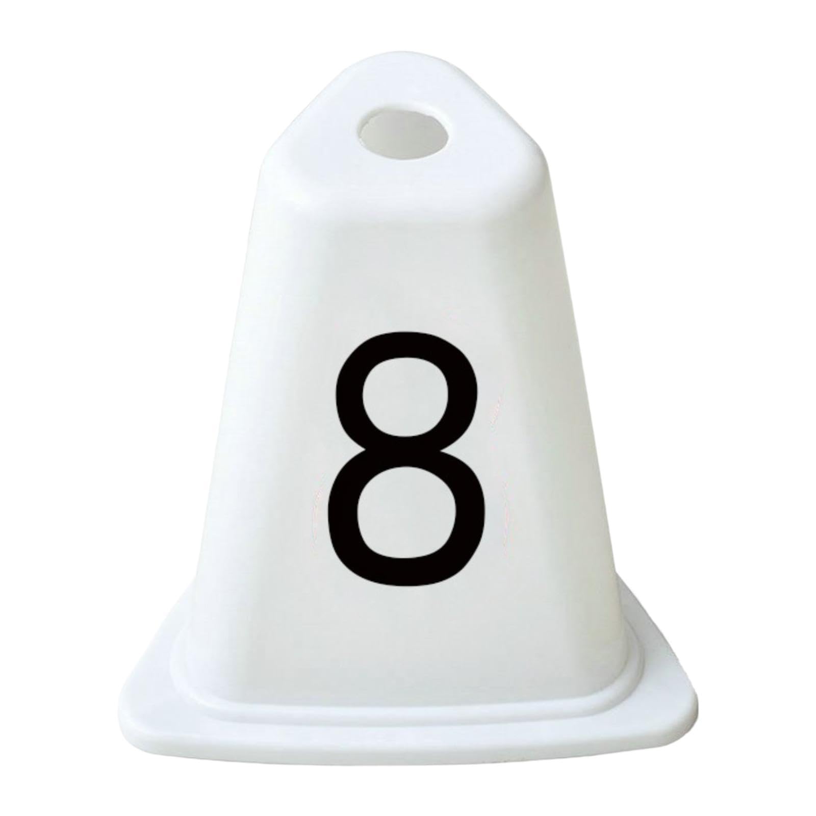 Allenamento Sportivo con Numero Cono Segnaletico Agilità Cono Marcatore Pista Cono Divisore Corsie in PP Robusto per Separazione Corsie E, 8