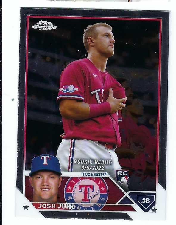 JOSH JUNG 2023 Topps Chrome Update Rookie Debut #USC51 Baseball Rookie Card RC Texas Rangers
