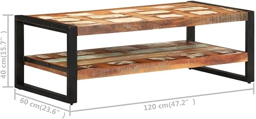 Miniatura 2 de Mesa de café, mesa de centro moderna adecuada para sala de estar, oficina, balcón, estudio, sala de estar familiar de 47.2 x 23.6 x 15.7 pulgadas,
