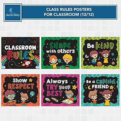 Decorably 12 Hanging Chalkboard-Themed Classroom Guinea | Ubuy