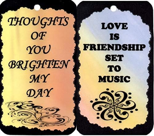 Set Of 2 Friendship 3 1/2" x 6" Kitchen Decor Signs/Plaques/Magnets Sayings 1112 Thoughts Of You Brighten 5104 Love Is Friendship Music Thank You Birthday Valentines Day House Warming Anytime Gifts image 4