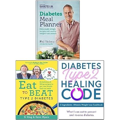 Diabetes Meal Planner [Hardcover], The Hairy Bikers Eat to Beat Type 2 Diabetes & Diabetes Type 2 Healing Code 3 Books Collection Set