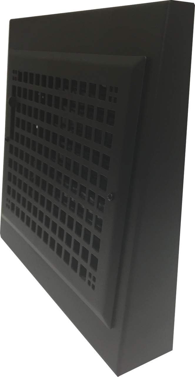 Vent Covers Unlimited Decorative Steel Black Gravity Baseboard Registers 10" x 8" (13" x 12" Overall)