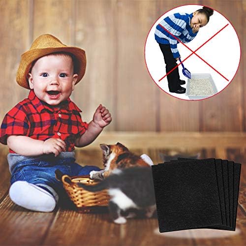 Dadabig 10 PCS Replacement Cat Litter Boxes Filters, Cat Litter Pans Odor Carbon Filters for Hooded Cat Litter Tray and Cat box Pan Odor Control