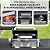 110" Outdoor Kitchen Island Grill with Gazebo, 4-Burner 72000 BTU Stainless Steel Propane BBQ, Rotisserie, Refrigerator, Sink, Granite Countertops, Storage Cabinets for Backyard Patio, Black