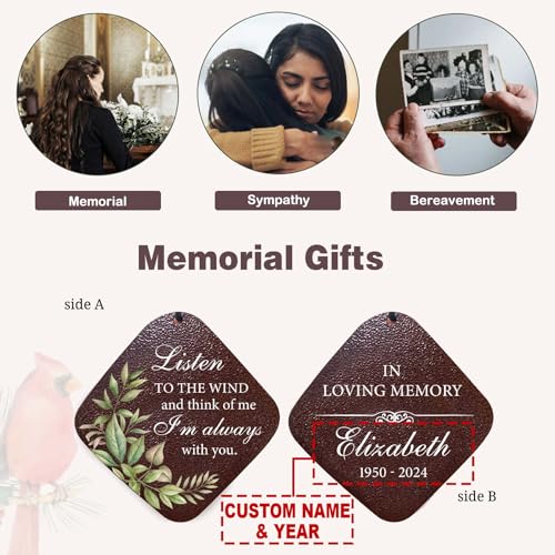 Image of ASTARIN Personalized Memorial Wind Chimes, Customized Wind Chime for Loss of Loved One /Mother /Father, Wind Chimes for Outside Garden Decoration, Sympathy Gifts for Women /Man