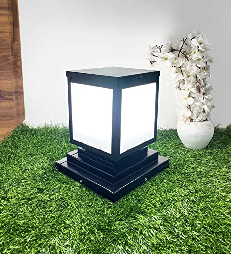 Image of BrighLyt Outdoor Gate Light & Garden Gate Lamp - Waterproof Pillar Light for Main Entrance, Balcony & Pathway (GL21, Pack of 2)