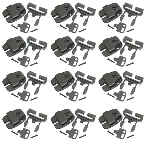 ?pack of 12?Spa Hot Tub Cover latch Broken Latch Repair Kit repair Clip Lock with keys and hardwares for Spa Hot Tubs and others / Replacement Outdoor Hot Tub Spa Pool Cover Lock Down Straps Clips