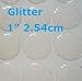 Glitter Epoxy Stickers (pack of 40) Bottle Cap Arts & Crafts Dots, 1-Inch Seals