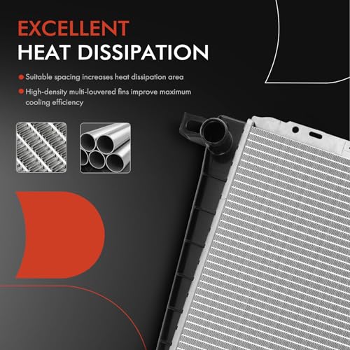 Image of A-Premium Engine Coolant Radiator Compatible with Ford, Mazda Models