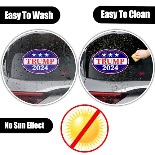 Azquest Trump 2024 President Donald Trump Sticker 3.5"x5.5" Vinyl Bumper Sticker Decal for Political Friends, Car Truck Window Refrigerator Laptop Car Magnet and Any Smooth Surface - Image 6