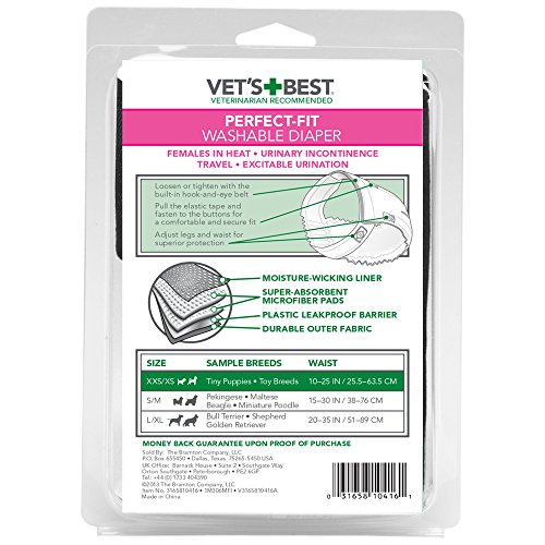 Image of Vet's Best Washable Female Diaper - XXS /XS