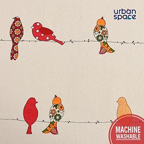 Image of Urban Space 100% Cotton Dining Table Runner, Printed Anti Skid Runner for Dining Table, Center Table Runners for 4 Seater & 6 Seater Table (13 inch x 76 inch, Humming Bird Red)
