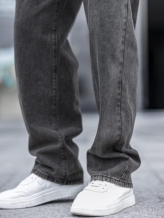Image of JAAR Loose Fit Jeans for Men - Oversized Baggy Denim Pants | Mid Rise Streetwear Style |