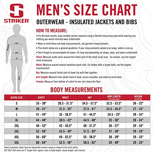 Striker Ice Fishing Bib, Gray, Large #TOP6