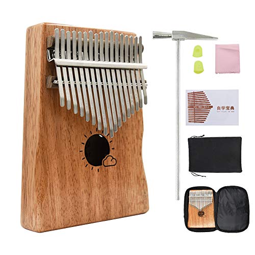 Preisvergleich Produktbild Daumenklavier Kalimba Instrument 17 Schlüssel, High Qualität Professionelle Finger Daumen Piano Musikinstrument Geschenk