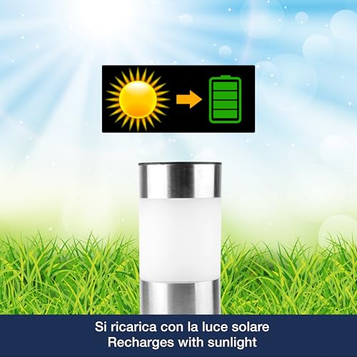 Luces solares para escalones de jardin que evitan tropiezos BEPER P207ILO031 pack de 2 5