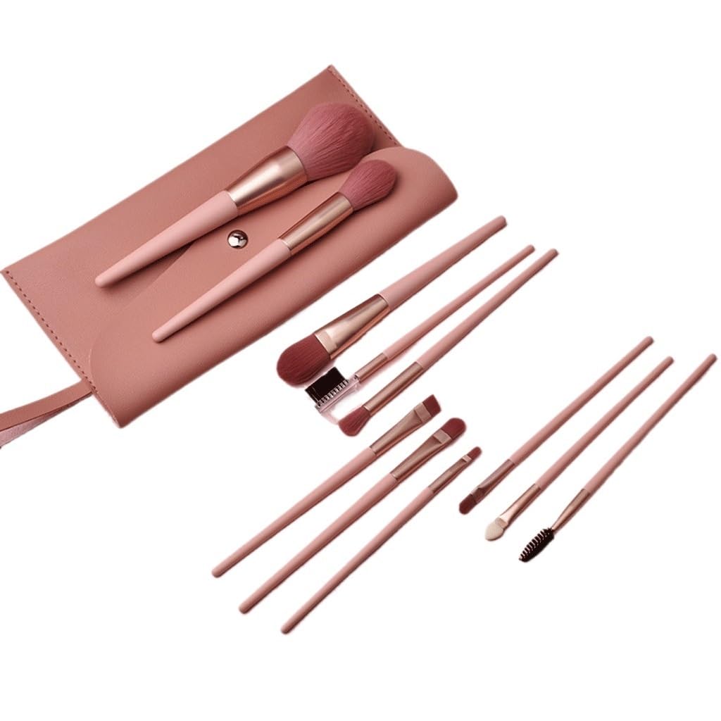 Set di pennelli for trucco da 12 pezzi. Strumento for for capelli morbidi, fard in polvere, ombretto, pacchetto in