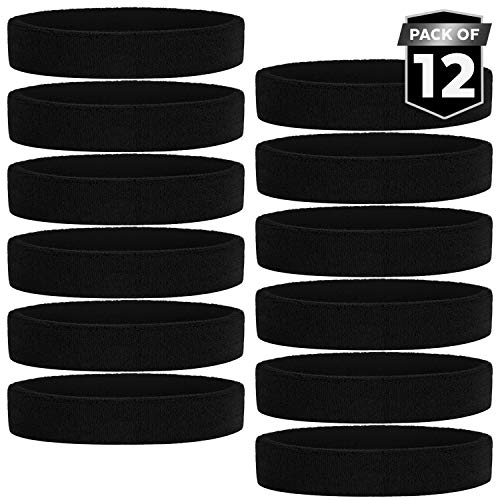 Sports Sweatbands - Sweat Headbands for Athletics - Men & Women - Stretchy
