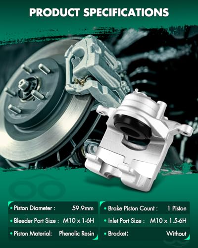 Image of SCITOO 185329 185328 Front Left & Right Disc Brake Calipers Assembly Without Bracket For Buick For Encore /For Verano,For Chevy For Cruze /For Orlando /For Trax /For Volt