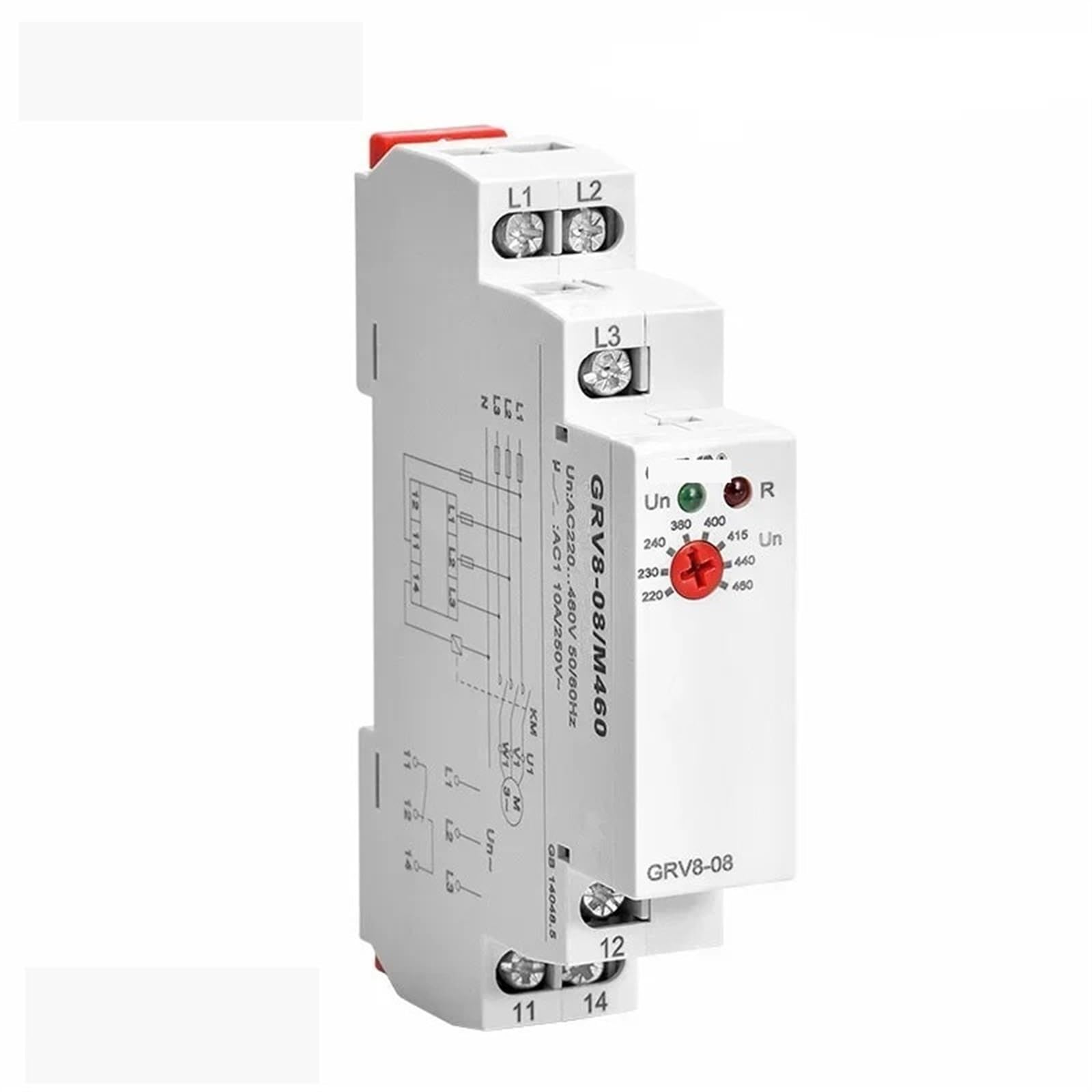 Relé de sobretensión y subtensión GRV8-08 Relé de control de asimetría de secuencia de fase y falla de fase 1 pieza(GRV8-08D M460)