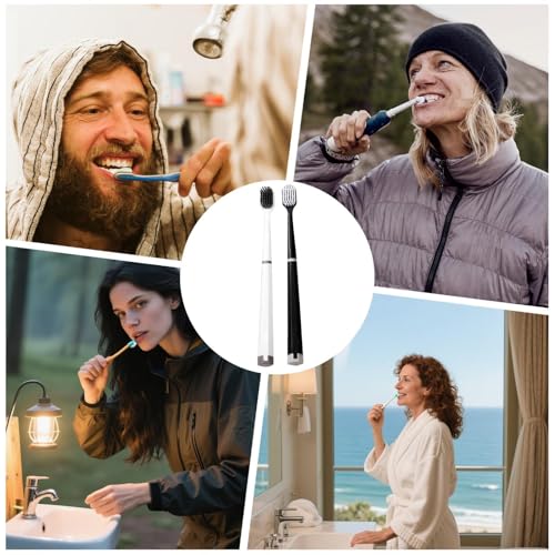 Weiche Zahnbürste für Erwachsene, breite Kopfbürste, Tiefenreinigungswerkzeug, ergonomischer, rutschfester Griff, reisefreundliches Design, aus hervorragendem PP-Material, 1,5 x 1,5 x 18,2 cm – Bild 6