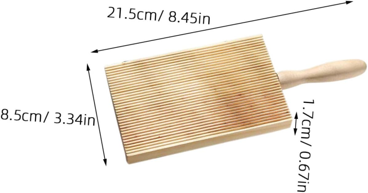 Wood Pasta Board with Ergonomic Handle for Home Pasta Making image 3