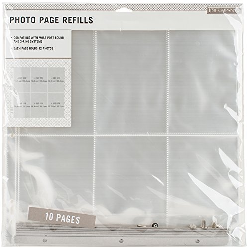 Photo Page Refills 12"X12" 10/Pkg(6) 4"X6" Pockets