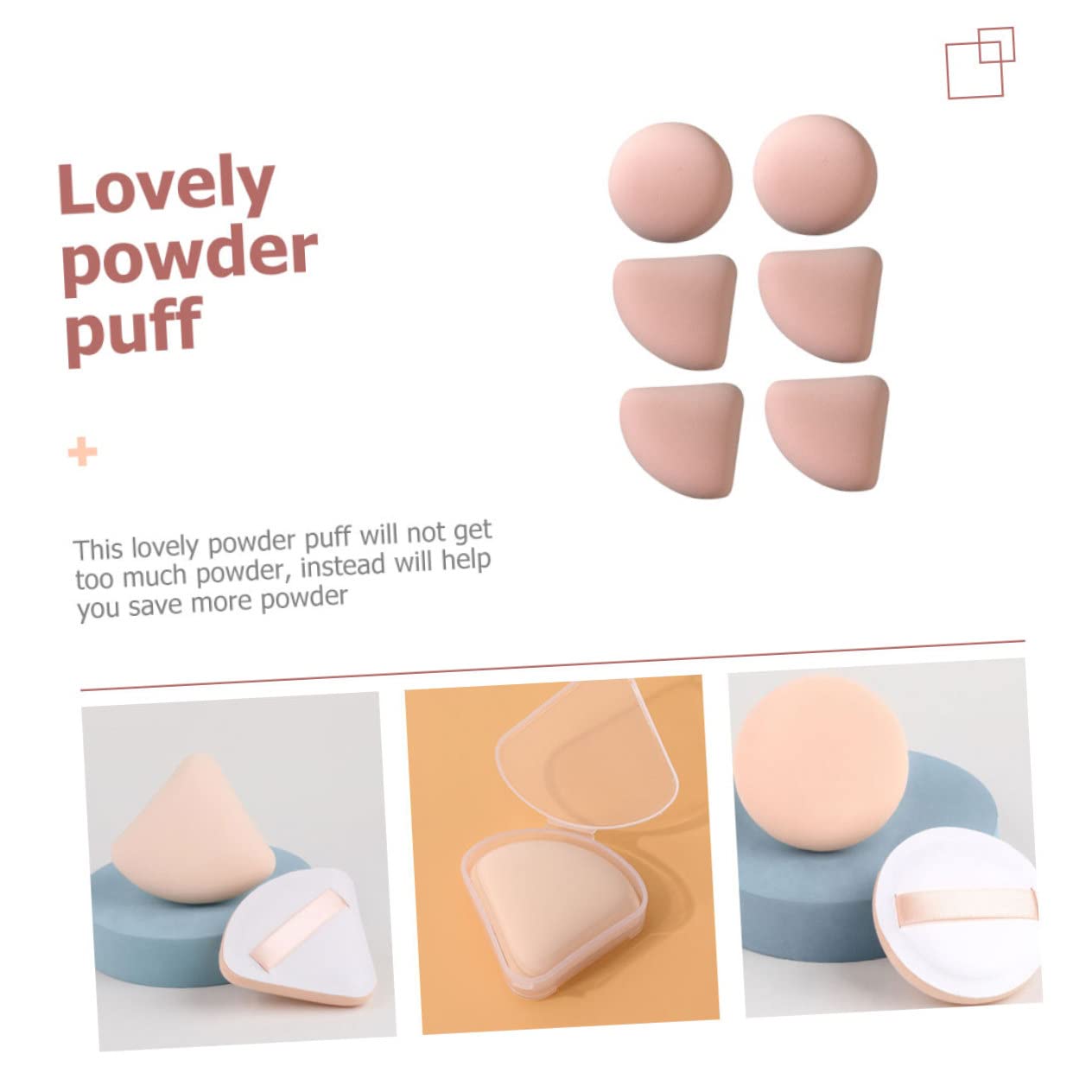 Didiseaon Pz soffio a cuscino d'aria spugne di bellezza piccoli piumini da cipria frullatori fard per le guance accessori per il trucco soffi morbidi il Rossore crema